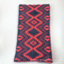 Winter Warm Diamond Checked Feather Garn schwere gestrickte Schal (SK177)